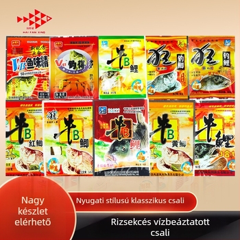 Rízsbázisú csali adalék ponty és karász részére, aromatizáló íz- és illatosító anyag a horgászathoz