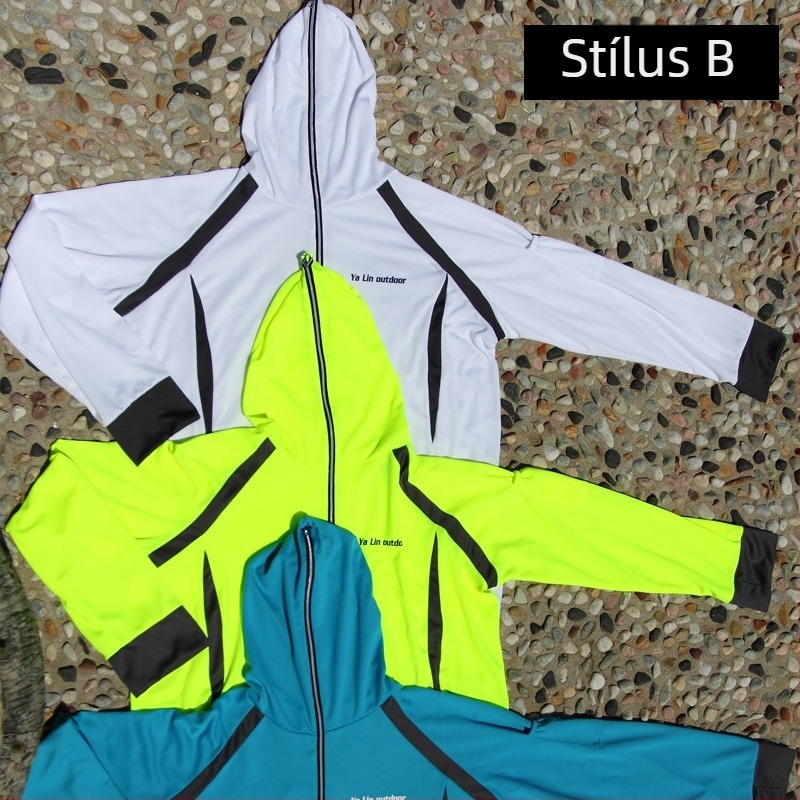 Férfi horgászruházat, szúnyogriasztó, lélegző, gyorsan száradó Ice Silk anyag, poliészter–polipropilén keverék