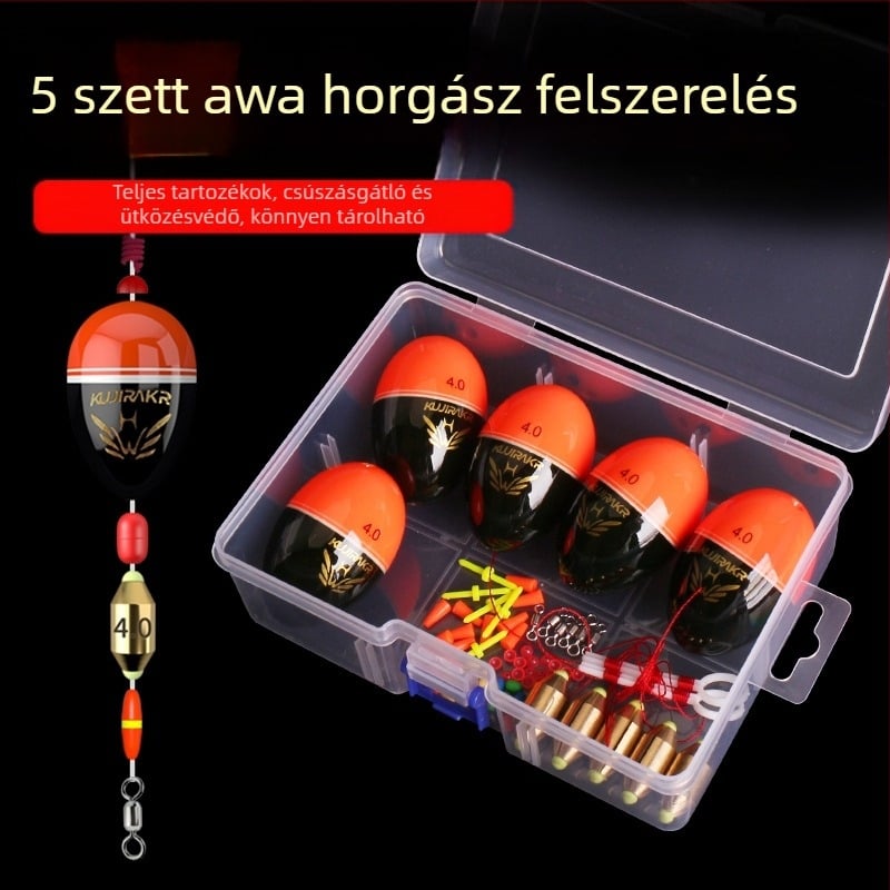 Vertikális sodrású úszó készlet tengeri és sziklához — hosszú dobás, műanyag kivitel, márka A Little Red