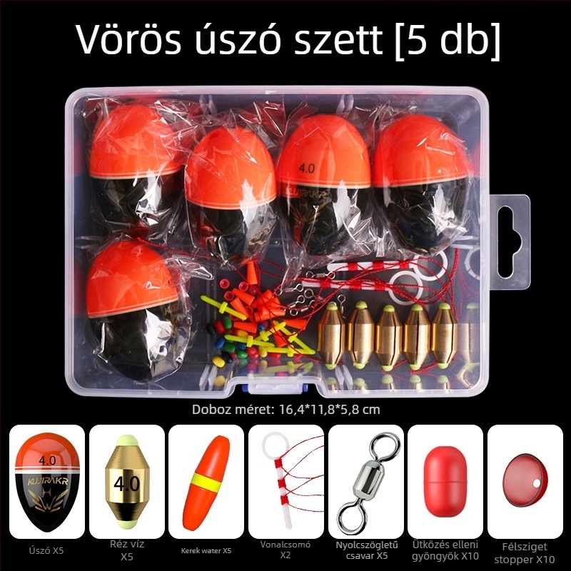 Vertikális sodrású úszó készlet tengeri és sziklához — hosszú dobás, műanyag kivitel, márka A Little Red