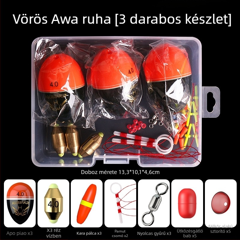 Vertikális sodrású úszó készlet tengeri és sziklához — hosszú dobás, műanyag kivitel, márka A Little Red
