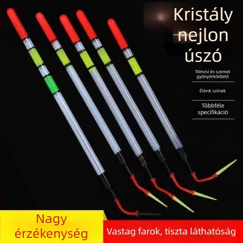Átlátszó úszócső alakú horgászpop, új bevonat típus, vast és jól látható, rendkívül érzékeny, vadvízi keszeg horgászatához sekély vizekben, növényzet között.