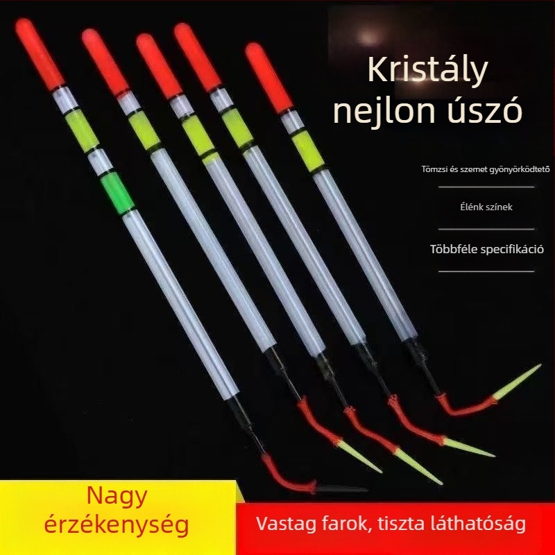 Átlátszó úszócső alakú horgászpop, új bevonat típus, vast és jól látható, rendkívül érzékeny, vadvízi keszeg horgászatához sekély vizekben, növényzet között.