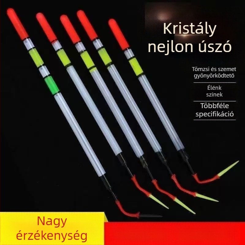Átlátszó úszócső alakú horgászpop, új bevonat típus, vast és jól látható, rendkívül érzékeny, vadvízi keszeg horgászatához sekély vizekben, növényzet között.