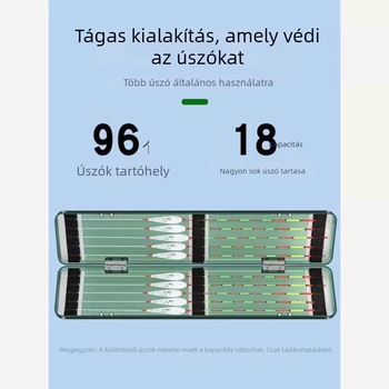 Horgász úszó tároló doboz, kétszintes, nagy kapacitású, ABS