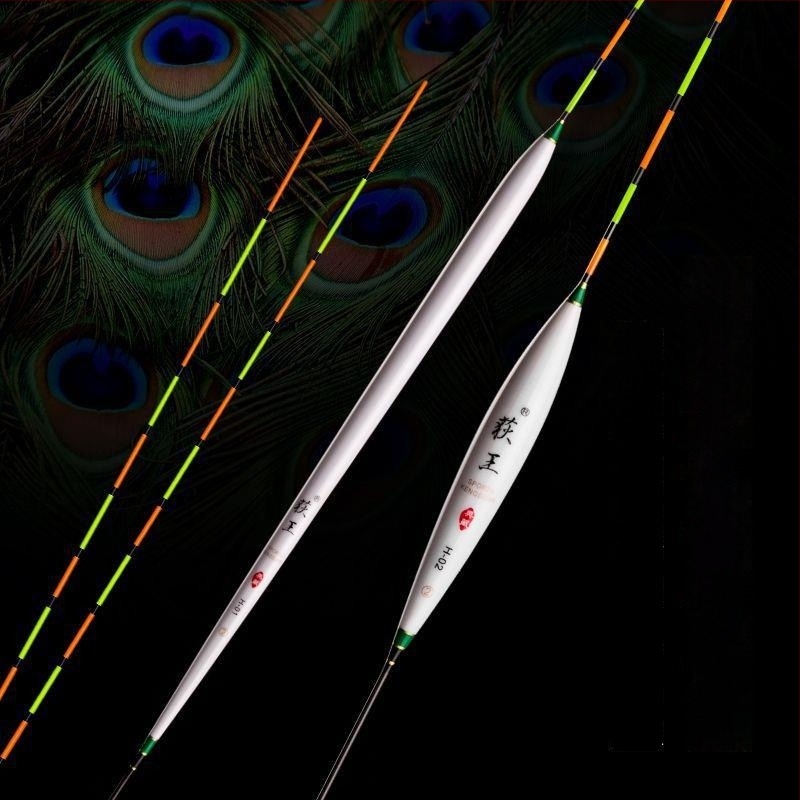 Peacock Feather Float with Fine Tail — Highly Sensitive Bottom Fishing Float for Carp