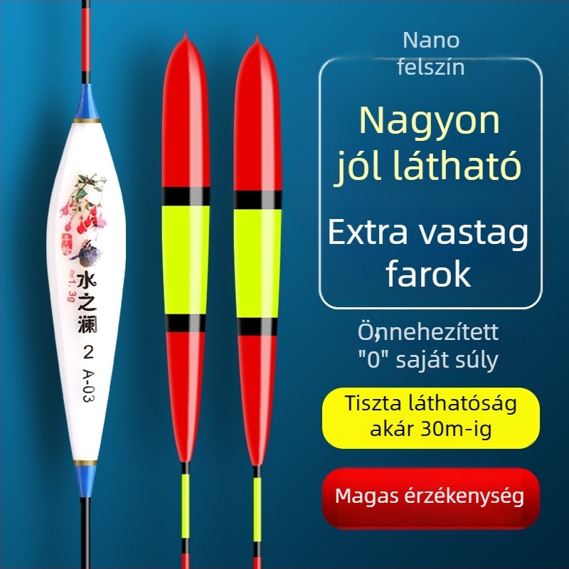 Nano horgászúszó nagy fejjel és magas érzékenységgel hosszú távú dobásokhoz