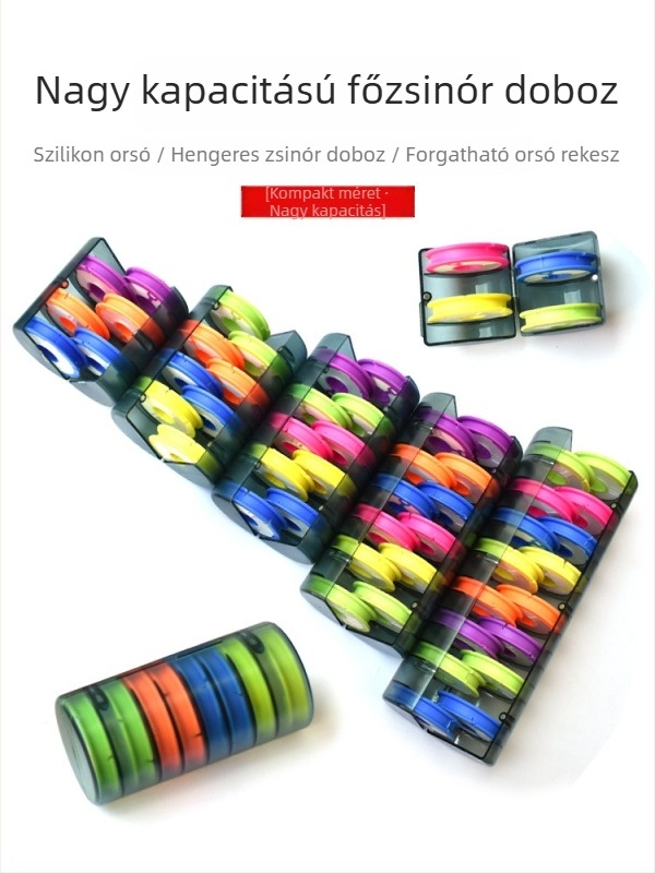 Többfunkciós fő zsinór doboz szivárvány szilikonnal, nagy orsó a horgászzsinórokhoz