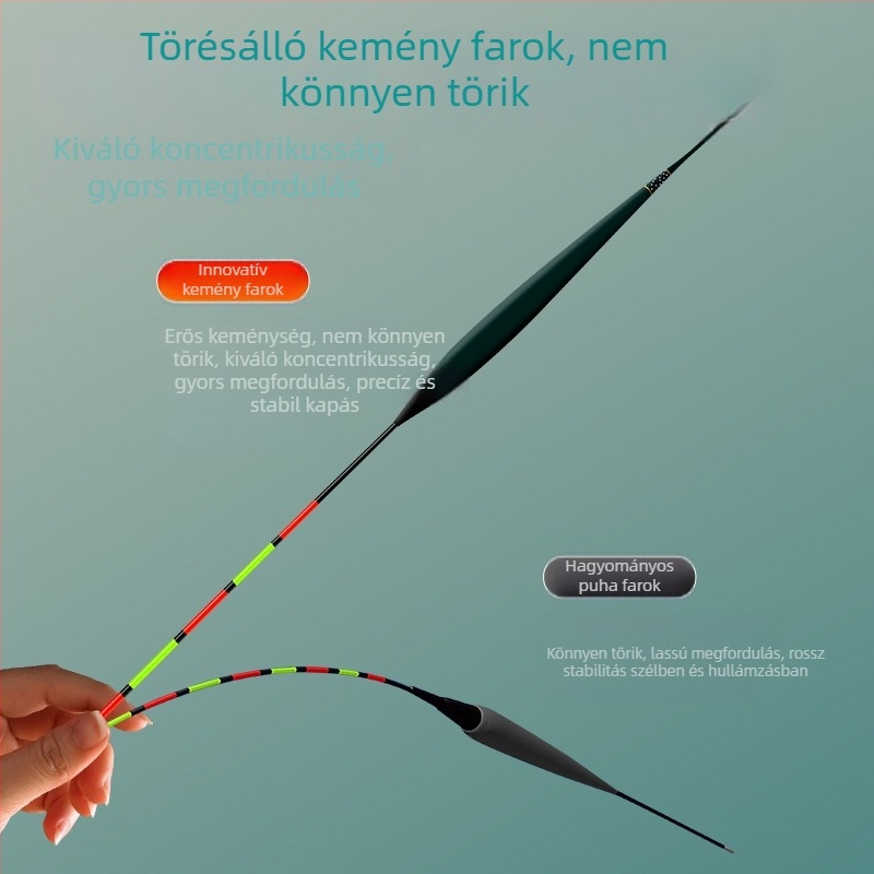 Tilápia LED úszó, színváltó fény, elektronikus harapásjelző, ultra-vékony farok, hosszú test, rövid lábak