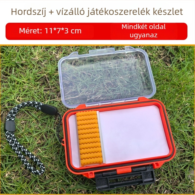 Kétoldalas vízálló tároló doboz horgászathoz – rekeszek a horgokhoz és a csalikhoz, műanyag (Kód HZ)