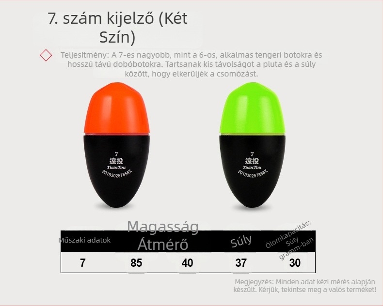 Úszó tengeri horgászathoz LED-es világítással, ütközésmentes dizájn, hosszú dobás — műanyag — Fish Hunter
