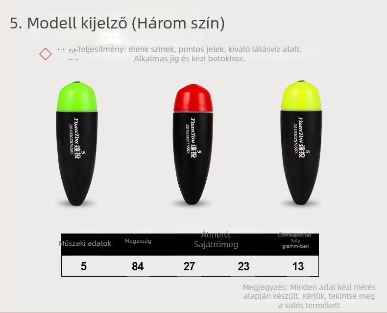 Úszó tengeri horgászathoz LED-es világítással, ütközésmentes dizájn, hosszú dobás — műanyag — Fish Hunter