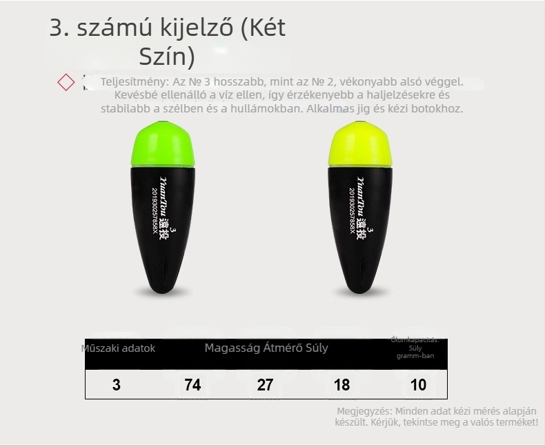 Úszó tengeri horgászathoz LED-es világítással, ütközésmentes dizájn, hosszú dobás — műanyag — Fish Hunter