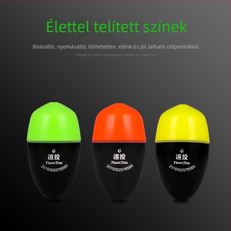 Úszó tengeri horgászathoz LED-es világítással, ütközésmentes dizájn, hosszú dobás — műanyag — Fish Hunter