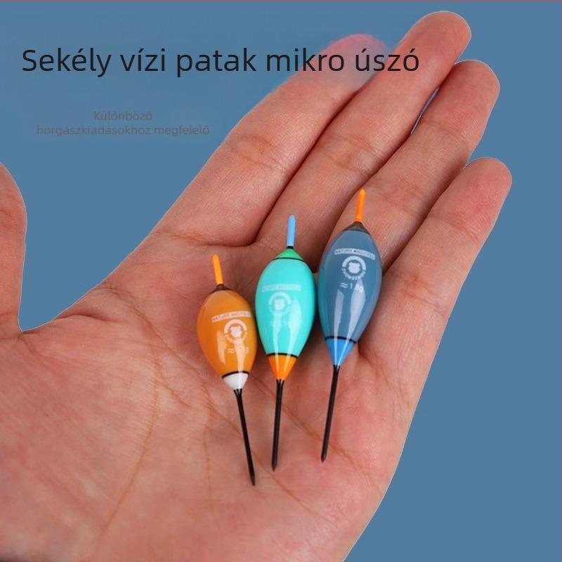 Műanyag horgász úszó patakokhoz, sekély vízre tervezve
