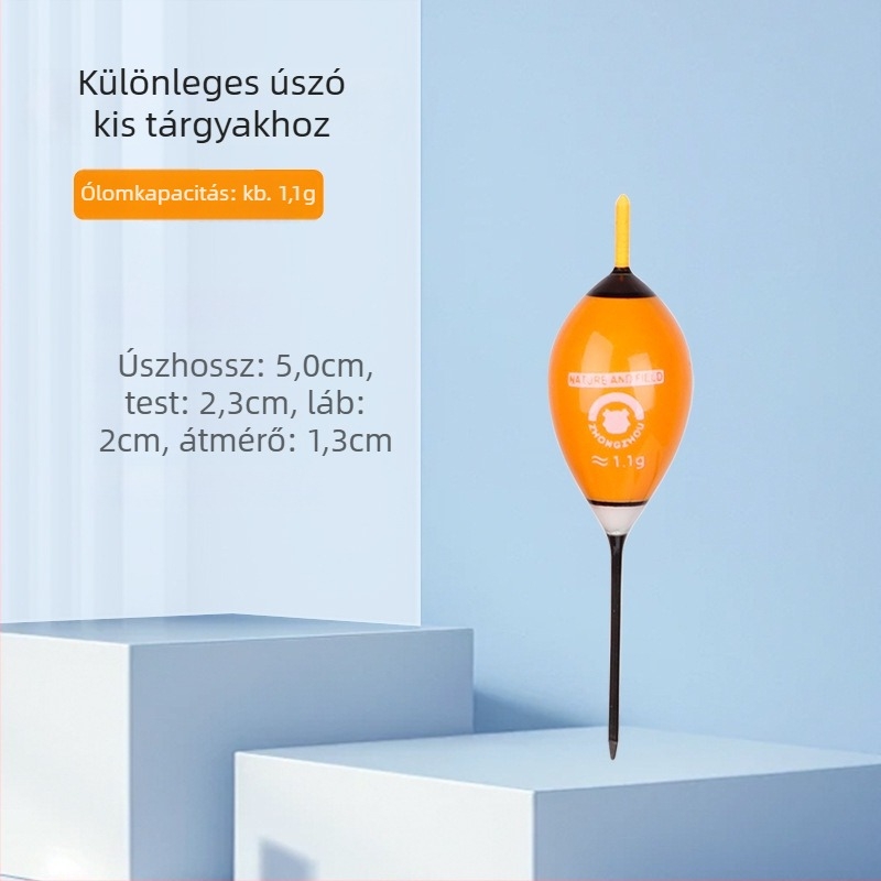 Műanyag horgász úszó patakokhoz, sekély vízre tervezve