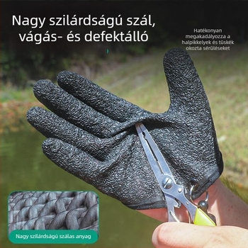 Kempinges horgász kesztyű, csúszásmentes és szúrásálló, téli tengeri horgászathoz műcsalikhoz