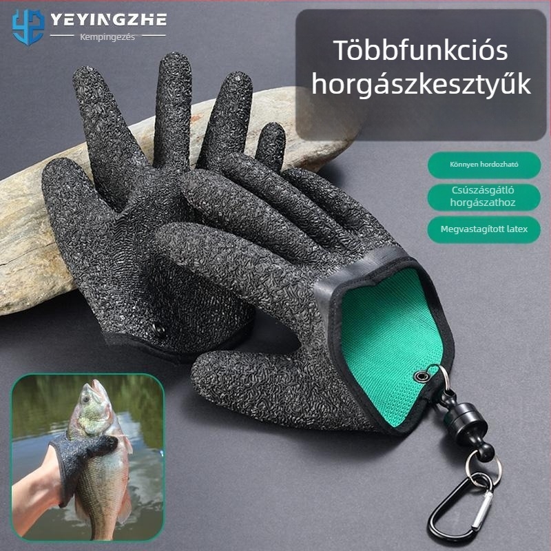 Kempinges horgász kesztyű, csúszásmentes és szúrásálló, téli tengeri horgászathoz műcsalikhoz