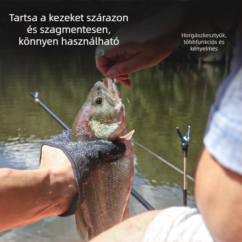 Kempinges horgász kesztyű, csúszásmentes és szúrásálló, téli tengeri horgászathoz műcsalikhoz
