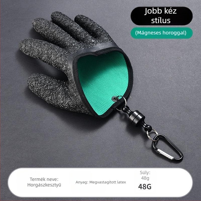 Kempinges horgász kesztyű, csúszásmentes és szúrásálló, téli tengeri horgászathoz műcsalikhoz
