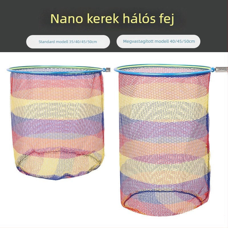 Nagy halakhoz készült háromszög alakú hálófej alumínium‑ötvözetből, gumírozott anti‑akadályozó mély hálózsebbel