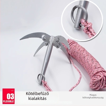 Összecsukható horgászati kés kovácsolt acélból, vízi fű vágására