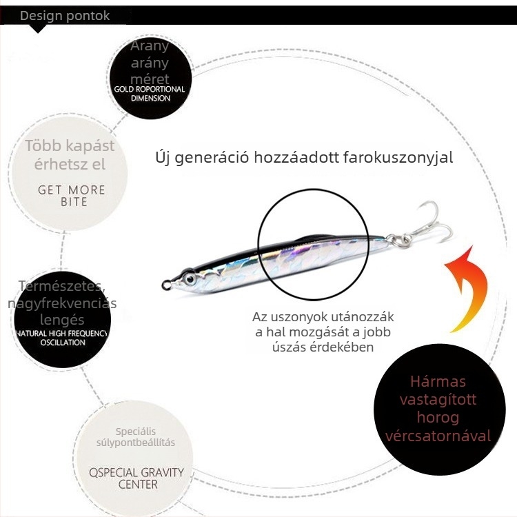 9 g süllyedő ceruza csali rezgő hatással basszushoz