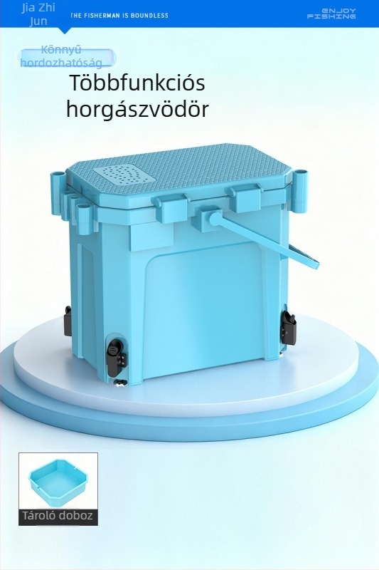 Jiazhi Horgászdoboz – Teljes készlet horgász vödörrel és élőhalas dobozzal vad horgászathoz