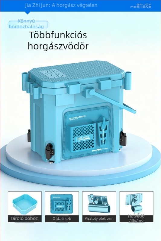 Jiazhi Horgászdoboz – Teljes készlet horgász vödörrel és élőhalas dobozzal vad horgászathoz