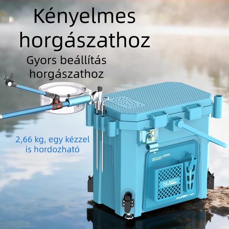 Jiazhi Horgászdoboz – Teljes készlet horgász vödörrel és élőhalas dobozzal vad horgászathoz
