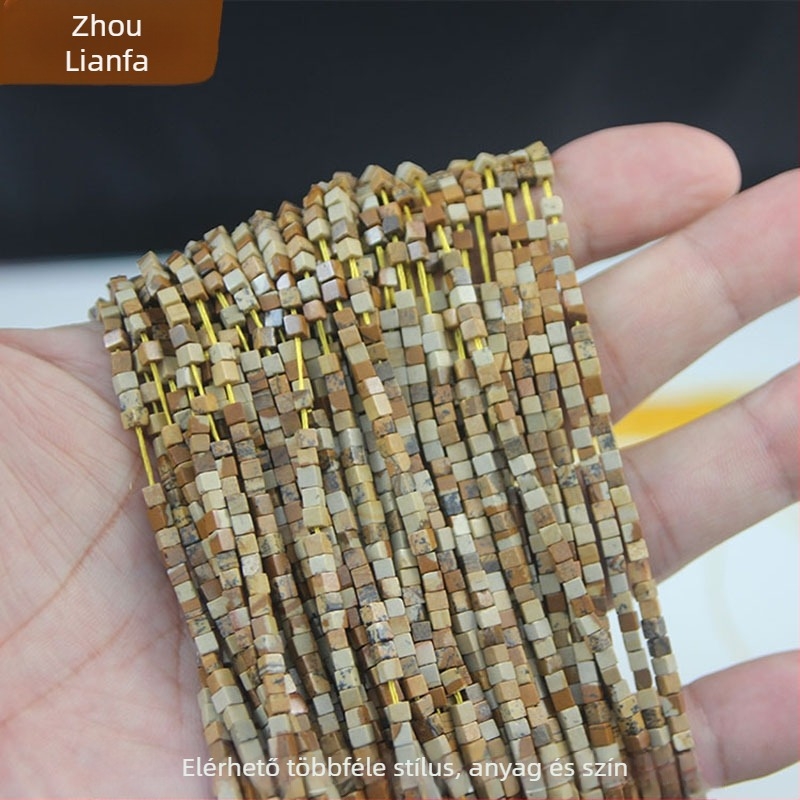 Szétszórt kvarc gyöngyök; Anyagok: képi kő, császári kő, szintetikus lila achát, szintetikus rhodolit; Stílus: trendi divat