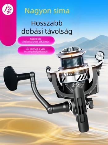 Spinning orsó hosszú dobású, alumínium ötvözetű zsinórtálcával tengeri horgászathoz és műcsalikhoz