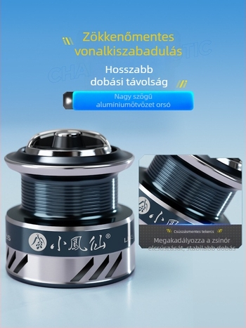 Spinning orsó hosszú dobású, alumínium ötvözetű zsinórtálcával tengeri horgászathoz és műcsalikhoz