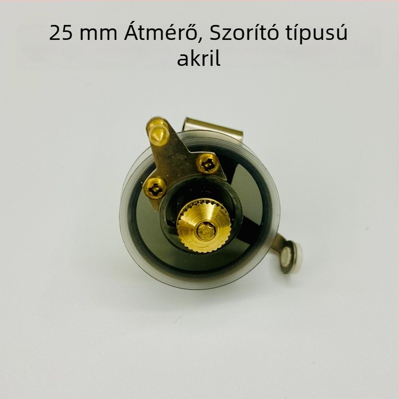 Mini kézi orsó horgászathoz, akril testtel, hagyományos dizájn