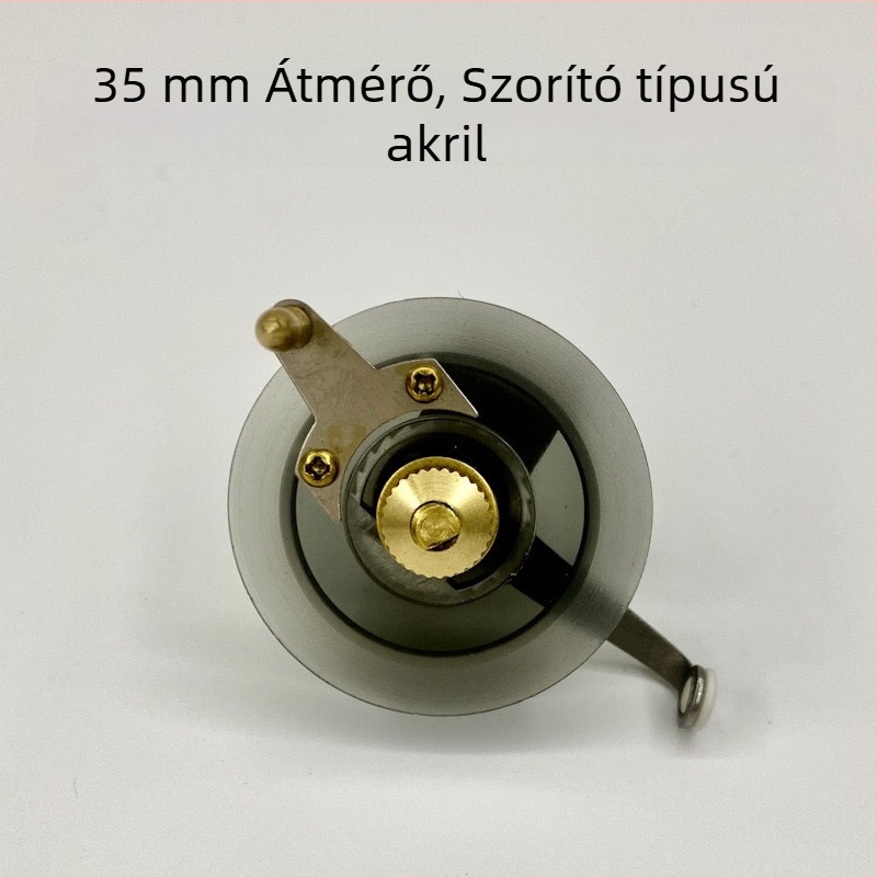 Mini kézi orsó horgászathoz, akril testtel, hagyományos dizájn