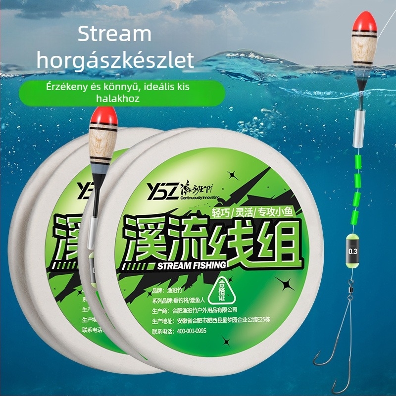 Japán stílusú pataki horgász szerelék előre kötött horogokkal kis halak számára