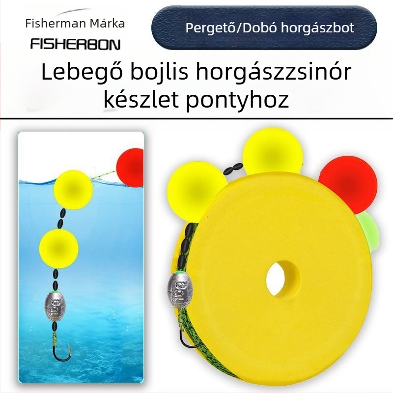 Fisherman Bang fűkarpára vonatkozó horgászfelszerelés csúszó úszóval, Seven-Star úszókkal és Luoyang golyókkal