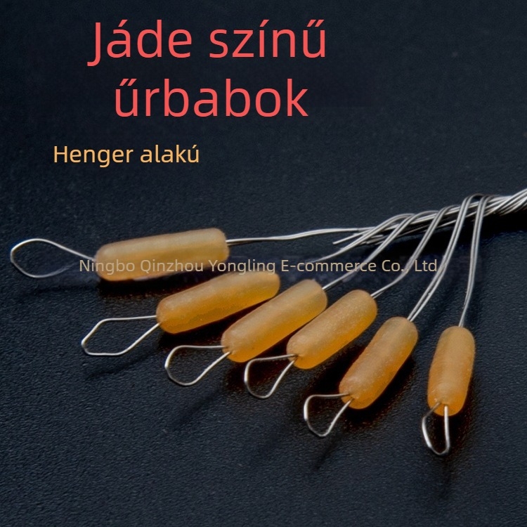Gumi űrgyöngyök horgászathoz, készlet 60 darab, olív alakú, fekete, jade szín és különböző színek