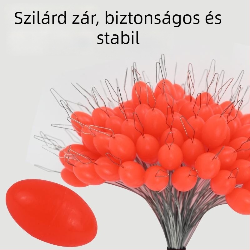 Szilikon ovális alakú űrgyöngy záró gyöngyökkel – tengeri horgászatához való damilszett kiegészítők