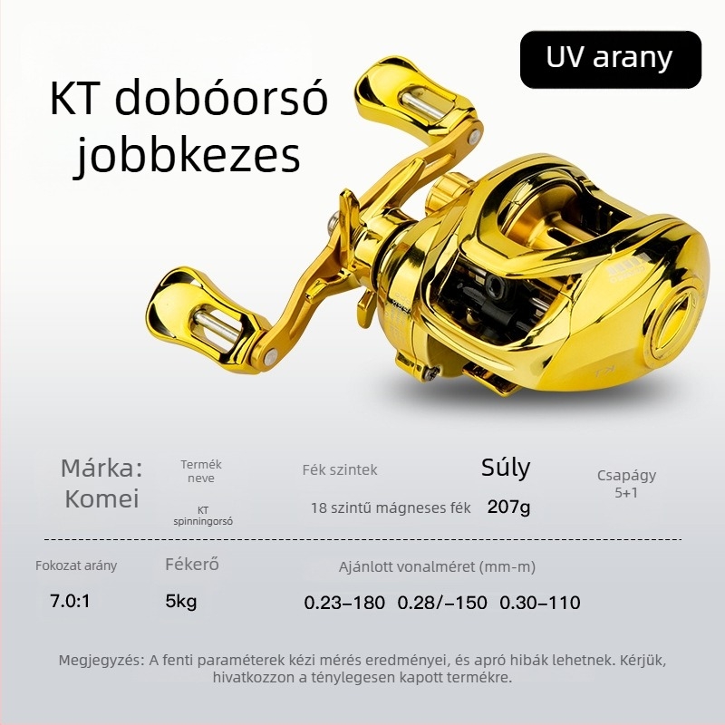 Comere horgászorsó, UV-kezelésű fém felület, hosszú dobás, univerzális tengeri és édesvízi használatra (40 darab/csomag)