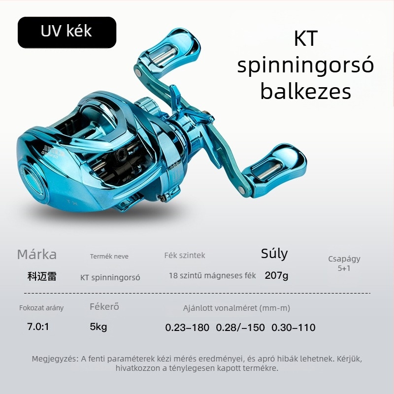 Comere horgászorsó, UV-kezelésű fém felület, hosszú dobás, univerzális tengeri és édesvízi használatra (40 darab/csomag)
