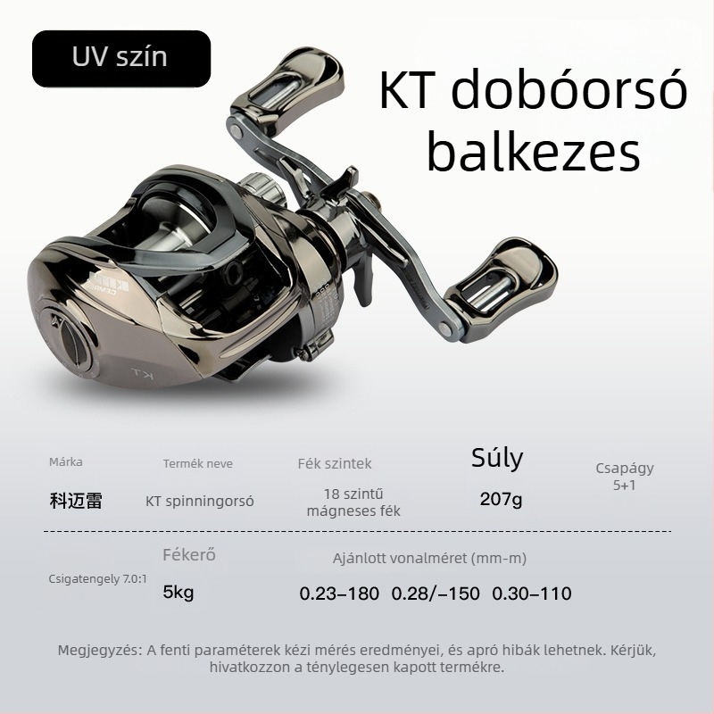Comere horgászorsó, UV-kezelésű fém felület, hosszú dobás, univerzális tengeri és édesvízi használatra (40 darab/csomag)
