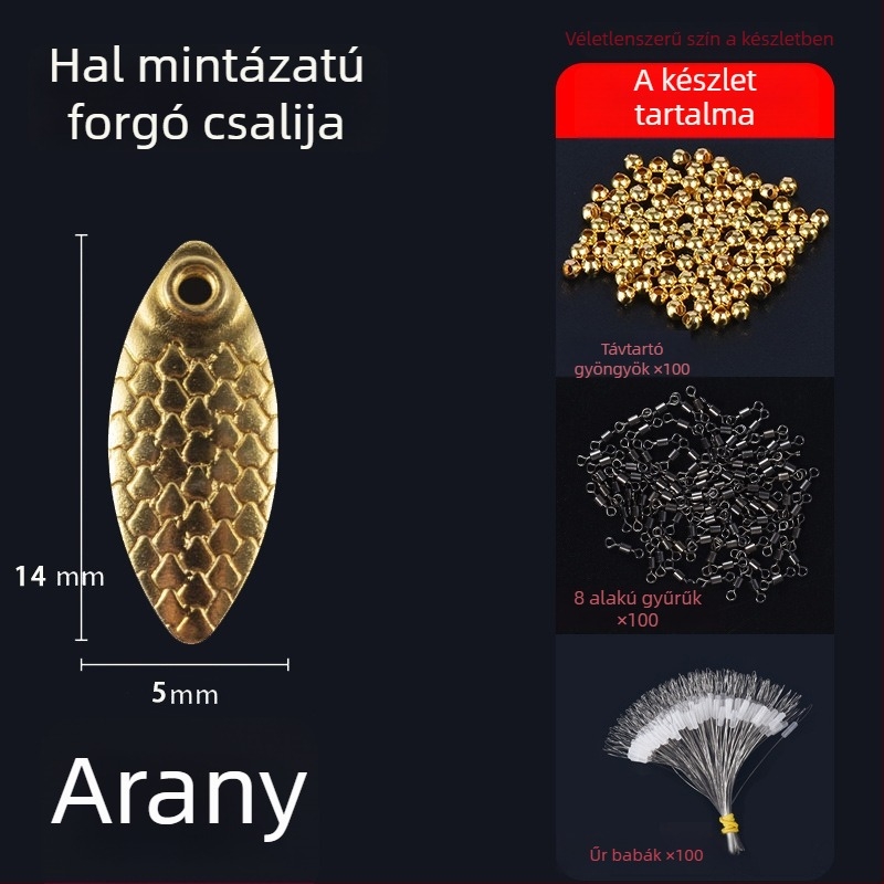 Réz alapanyagú mikro horgászcsali készlet – gyöngyök, forgók és kiegészítők, Kínában gyártva