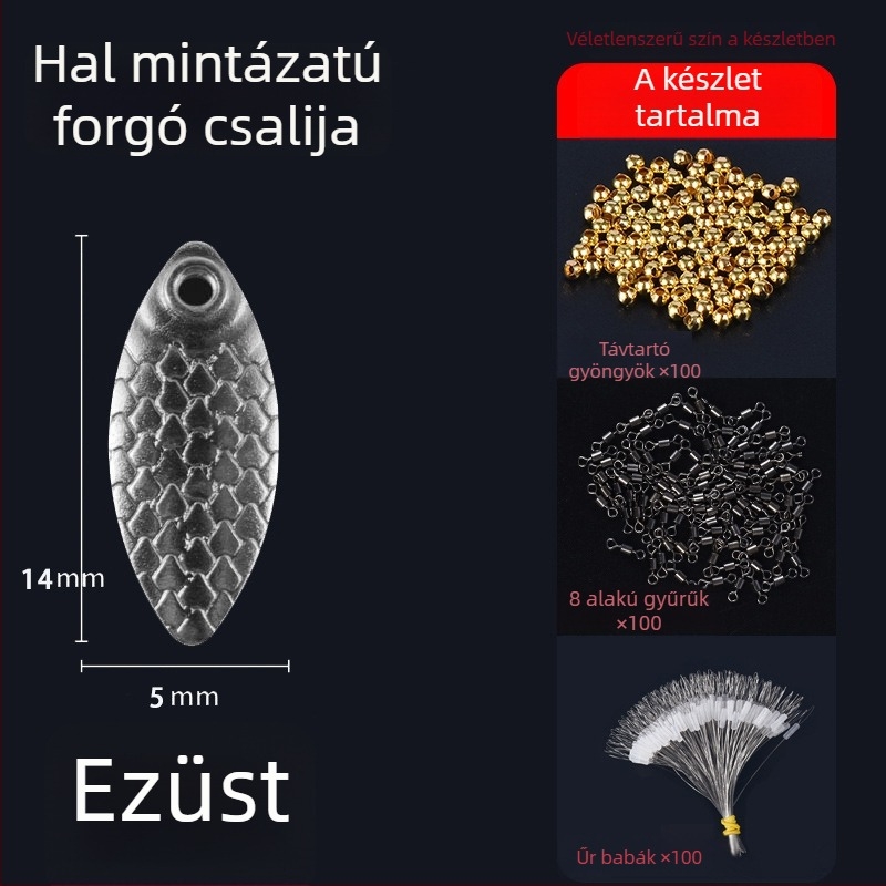 Réz alapanyagú mikro horgászcsali készlet – gyöngyök, forgók és kiegészítők, Kínában gyártva