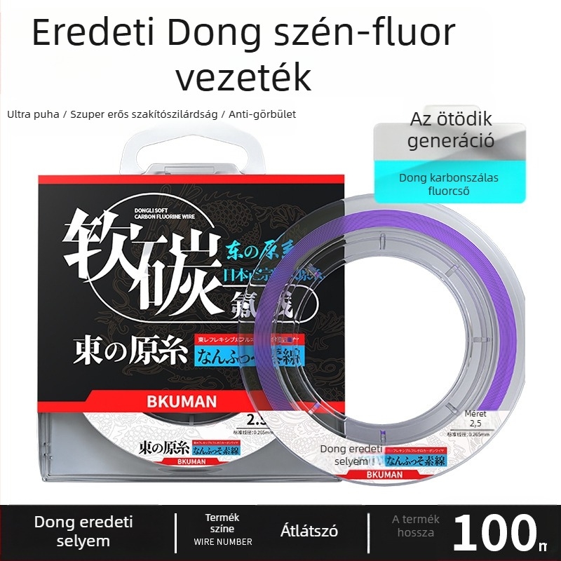 BKUMAN nejlon fő damil horgászathoz, 2–20 kg szakítószilárdság, dobozban 100 darab