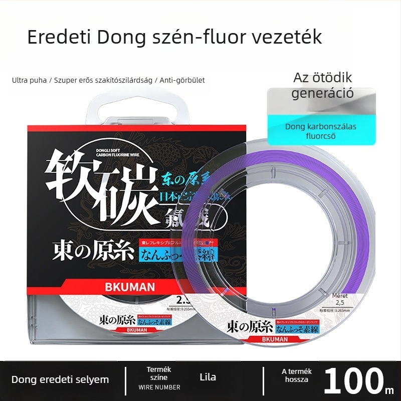 BKUMAN nejlon fő damil horgászathoz, 2–20 kg szakítószilárdság, dobozban 100 darab