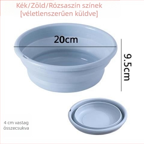 Összecsukható vízvödör fogantyúval, műanyagból, otthoni használatra, utazáshoz és kültéri tevékenységekhez, autómosáshoz és horgászathoz