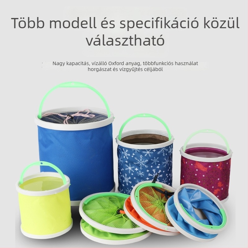 Összecsukható élőhalas vízvödör – hordozható, vízálló, ABS anyag; Jin Rong
