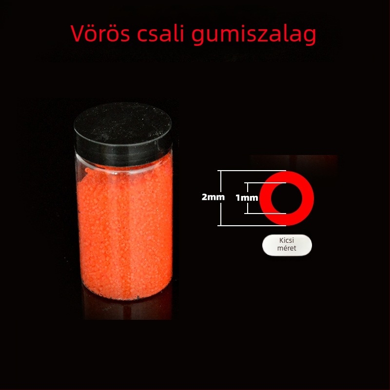 Horgászati kellékek kiegészítők: féregklipsz, csali pelletok, hordóba csomagolt alkatrészek; Márka Hongchuan; Anyag: Gumi