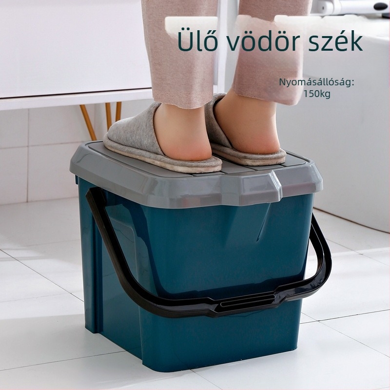 Műanyagból készült kanna fedéllel és ülőkével halászathoz, hordozható tároló kanna, Márka: Love Plastic Na, 2021 nyári megjelenés, Bruttó tömeg 1 kg